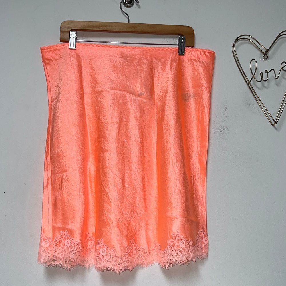 JCrew Gwen lace-trim slip skirt in textured satin NWT size XL - Picture 6 of 9